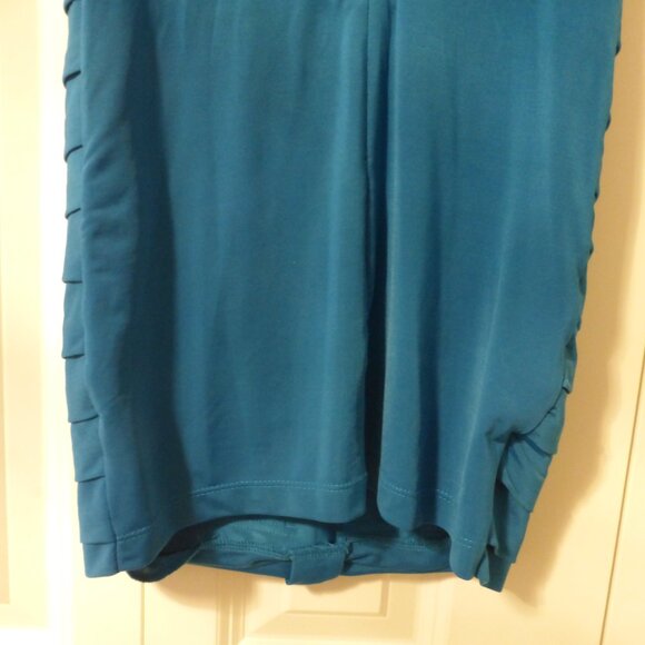 BEBE Blue twist detail ruched strapless tube dress - Picture 8 of 8